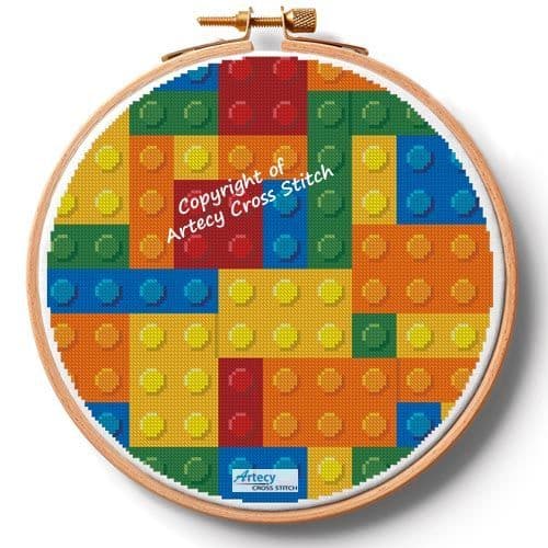 Blocks Hoop (Large) by Artecy printed cross stitch chart