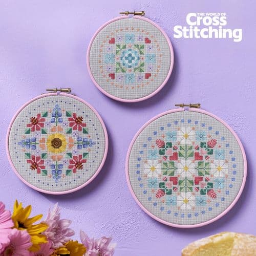 Blooming Brightly Summer Mandala Hoops WOXS Issue 372 project pack