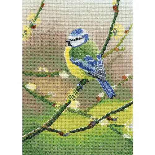 Blue Tit cross stitch chart