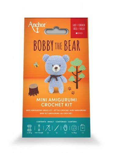 Bobby the Bear Mini Amigurumi Crochet Kit by Anchor