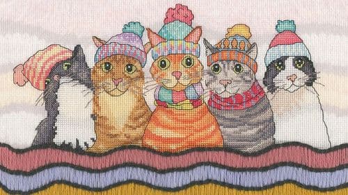 Bothy Threads A Cosy Clowder cross stitch kit