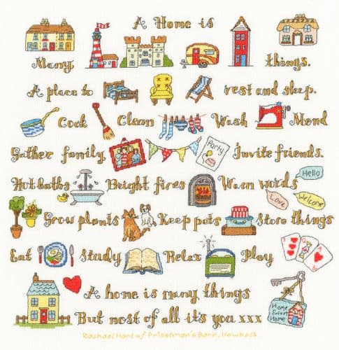 Bothy Threads A Home is Many Things cross stitch kit