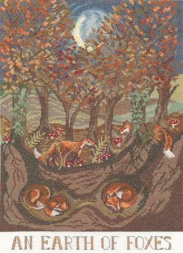 Bothy Threads An Earth of Foxes cross stitch kit