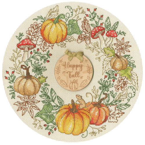 Bothy Threads Autumn Wreath cross stitch kit