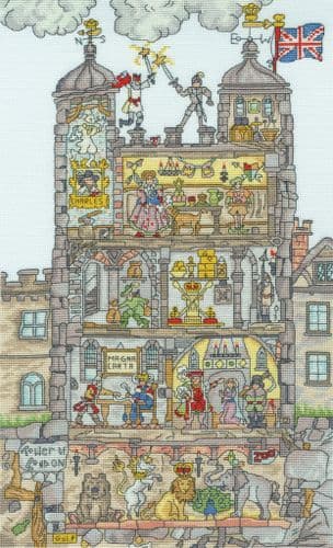Bothy Threads Cut Thru' Tower of London cross stitch kit