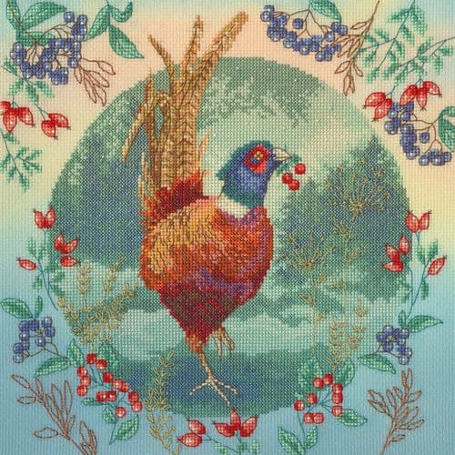 Bothy Threads Fall Feathers cross stitch kit - EXCESS STOCK