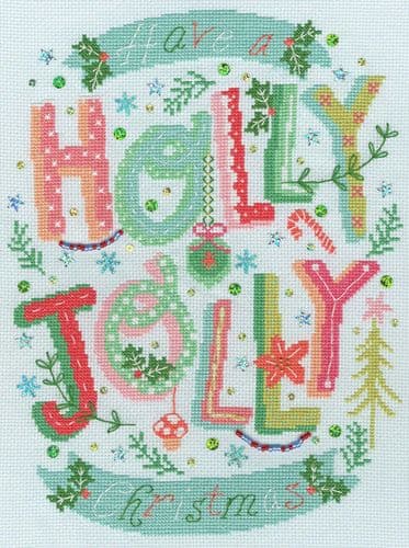 Bothy Threads Holly Jolly Christmas cross stitch kit