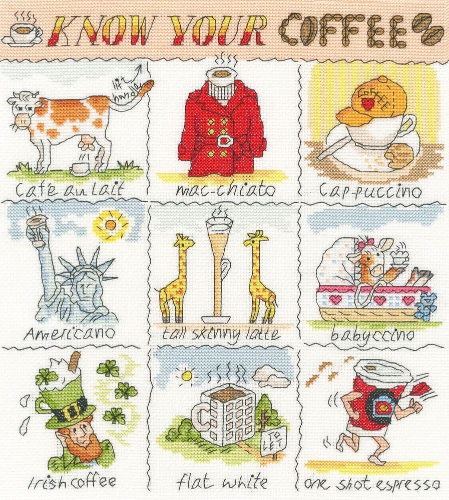 Bothy Threads Kit de punto de cruz contado Know Your Gin, XHS10, 10.2x11.0 in, DIY