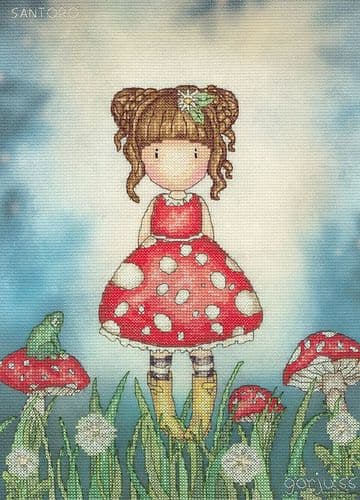 Bothy Threads Little Mushroom Gorjuss cross stitch kit