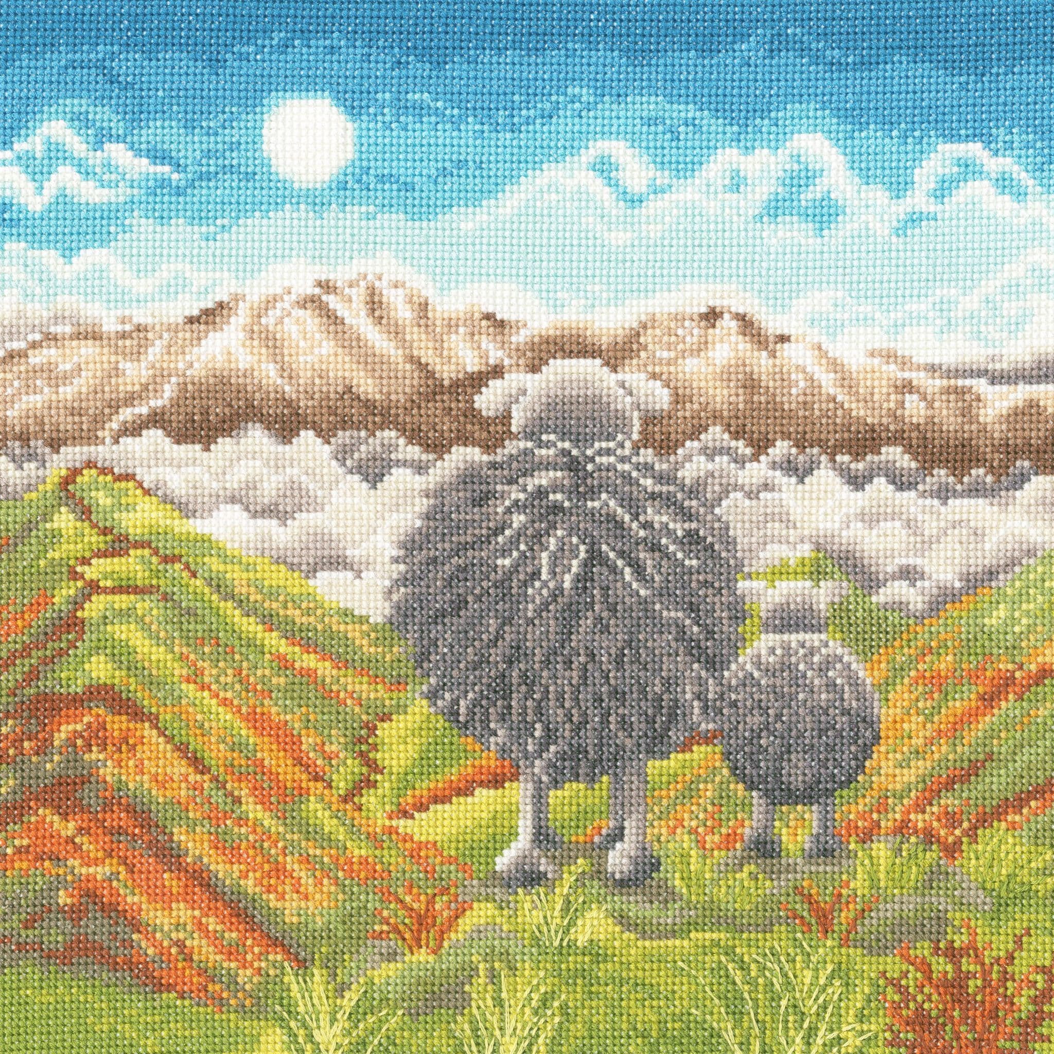 RIOLIS Kreuzstich-Set 'Altes Foto. Warten' – Komplettset Für Entspanntes Sticken, 26x38 Cm