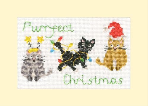 Bothy Threads Purrfect Christmas cross stitch kit