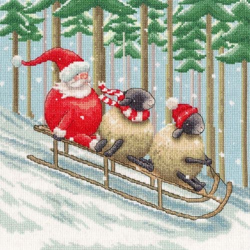 Bothy Threads Santa's Sled Squad Lucy Pittaway cross stitch kit