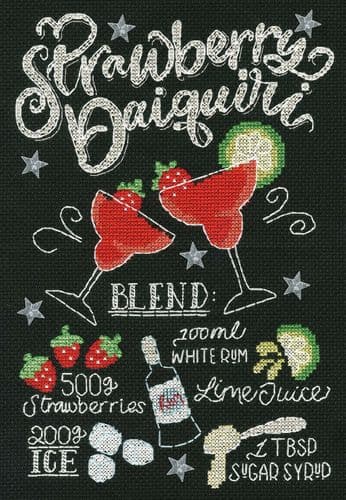 Bothy Threads Strawberry Daiquiri cross stitch kit