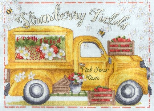 Bothy Threads Strawberry Fields cross stitch kit