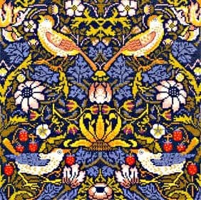 Bothy Threads Strawberry Thief by Williams Morris cross stitch kit - EXCESS STOCK