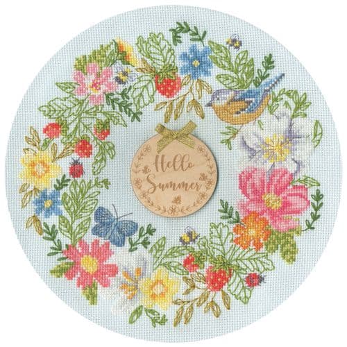 Bothy Threads Summer Wreath cross stitch kit - EXCESS STOCK