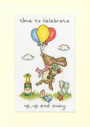 Bothy Threads Up, Up And Away card cross stitch kit