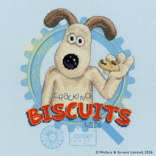 Bothy Threads Wallace & Gromit Cracking Biscuits! cross stitch kit