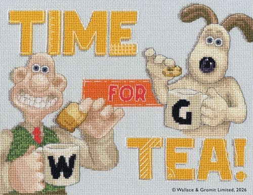 Bothy Threads Wallace & Gromit Time for Tea! cross stitch kit