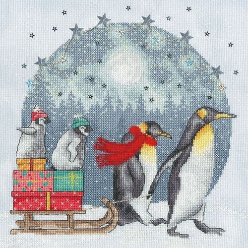 Bothy Threads Winter Waddle cross stitch kit
