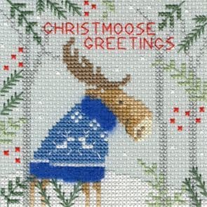 Bothy Threads Xmas Moose cross stitch kit