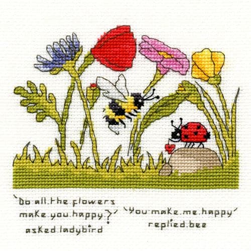 Bothy Threads You Make Me Happy cross stitch kit