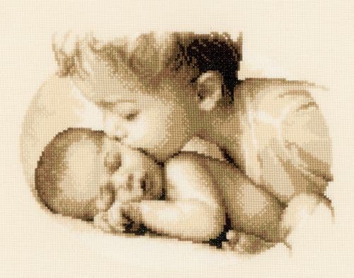Brotherly Love Counted Cross Stitch Kit by Vervaco