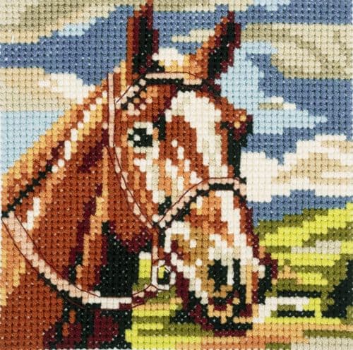 Brown Horse Mini cross stitch kit