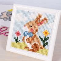 Bunny learn to cross stitch kit