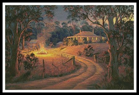 Bush Bonfire  by Artecy printed cross stitch chart