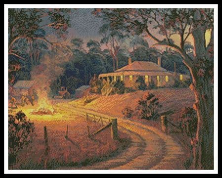 Bush Bonfire (Crop) by Artecy printed cross stitch chart