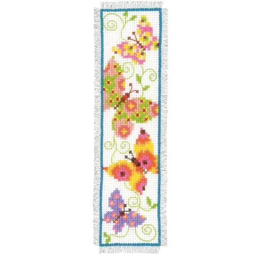 Butterflies Bookmark 1 Counted Cross Stitch Kit by Vervaco