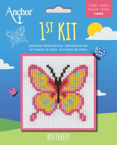 Butterfly 1st Kit Counted Cross Stitch Kit by Anchor