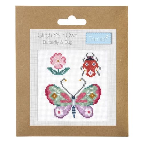 Butterfly & Bug Mini cross stitch kit