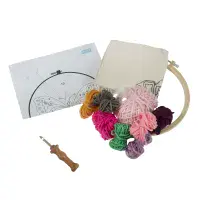 Butterfly Punch Needle Kit - Yarn and Hoop