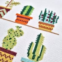Cactus 5 by Meloca Designs printed cross stitch chart