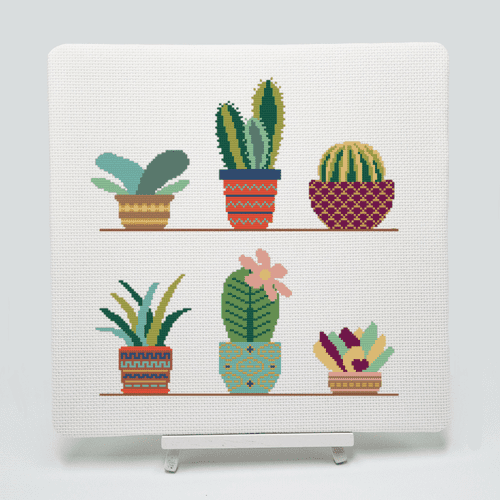 Cactus 6 by Meloca Designs printed cross stitch chart