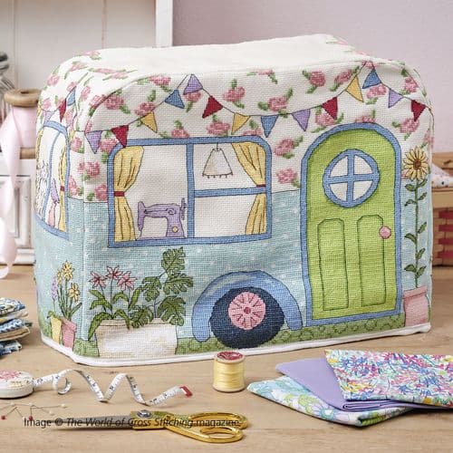Caravan Sewing Machine Cover WOXS Issue 321 July 2022 project pack