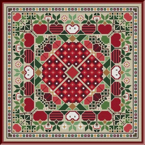 Carolyn Manning Designs Apple Harvest printed cross stitch chart