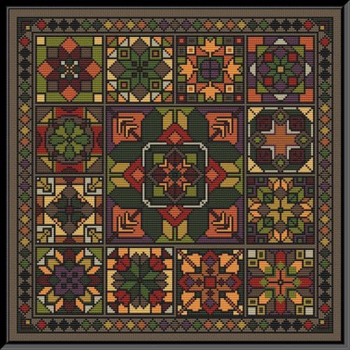 Carolyn Manning Designs Autumn Glass printed cross stitch chart