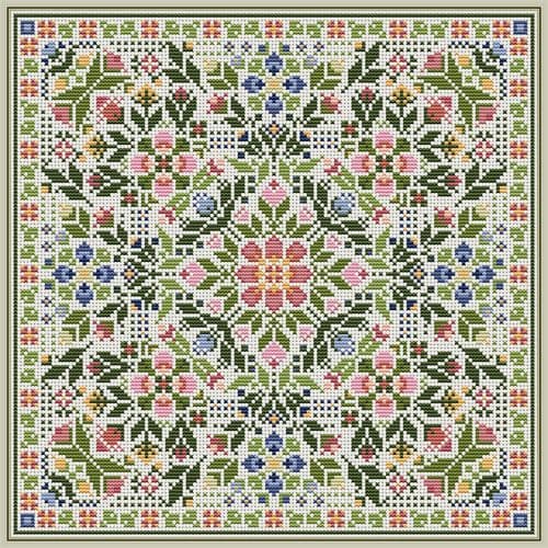 Carolyn Manning Designs English Garden printed cross stitch chart