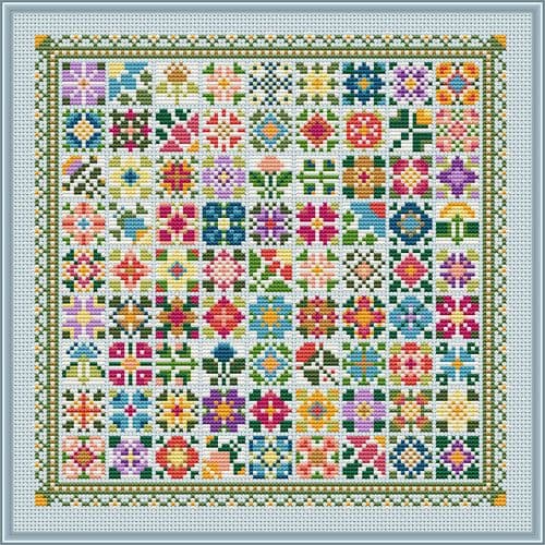 Carolyn Manning Designs Garden of Joy printed cross stitch chart