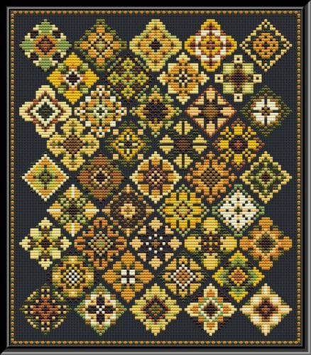 Carolyn Manning Designs Grannys Sunflowers printed cross stitch chart