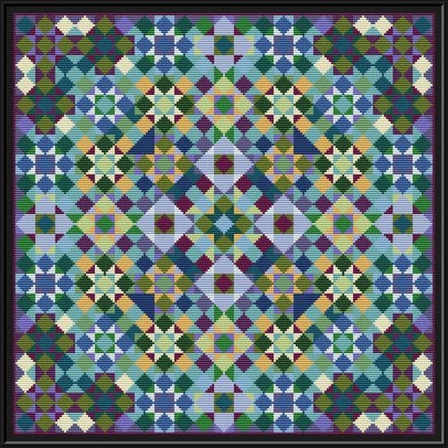 Carolyn Manning Designs Lotus printed cross stitch chart