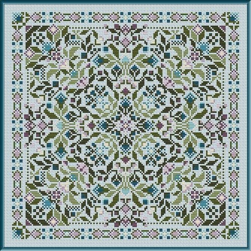 Carolyn Manning Designs Morning Blooms printed cross stitch chart