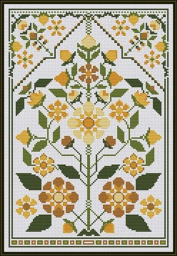 Carolyn Manning Designs Petals of Gold printed cross stitch chart