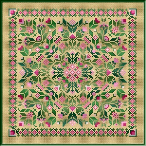 Carolyn Manning Designs Pink Lady printed cross stitch chart