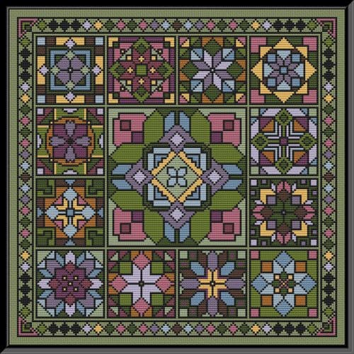 Carolyn Manning Designs Potpourri Glass printed cross stitch chart