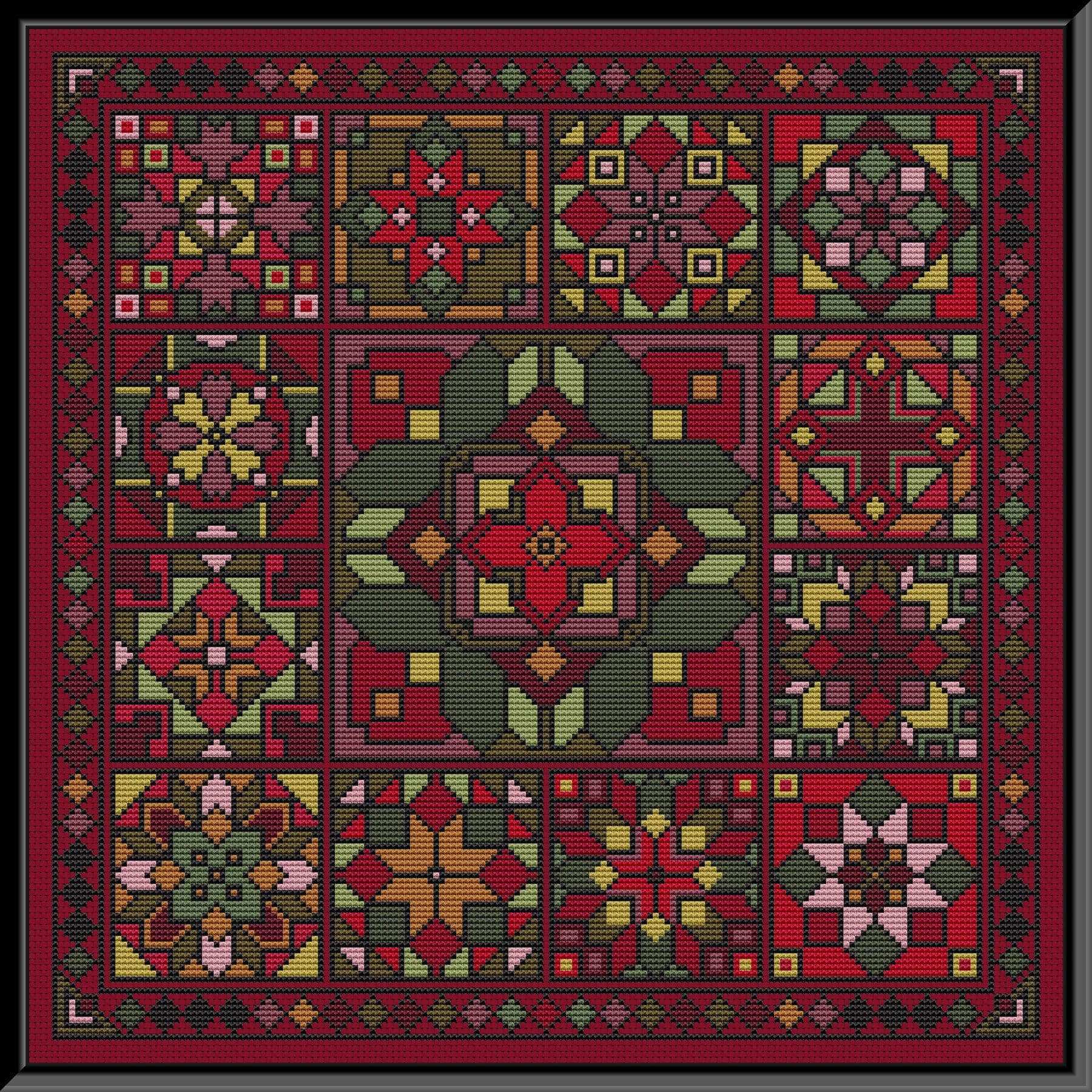 Carolyn Manning Designs Ruby Glass printed cross stitch chart