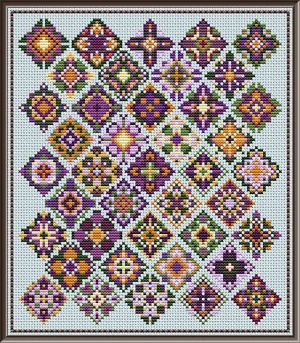 Carolyn Manning Designs Violets for Vera printed cross stitch chart